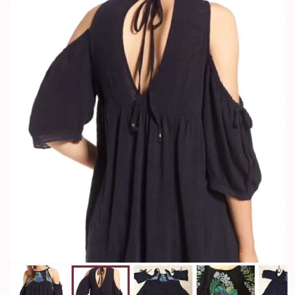 FREE PEOPLE Fast Times Cold Shoulder Top s - Picture 9 of 10